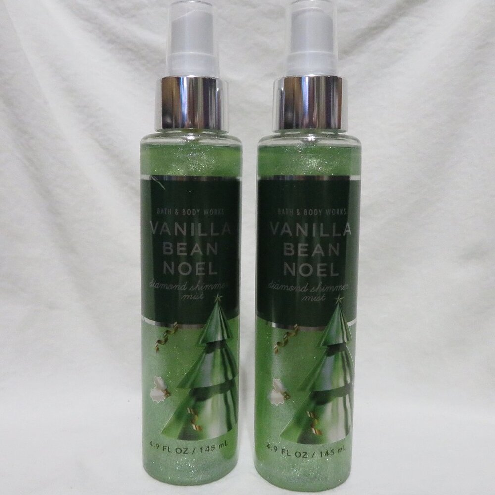 VANILLA BEAN NOEL Bath & Body Works Diamond Shimmer Mist 4.9 fl oz x 2